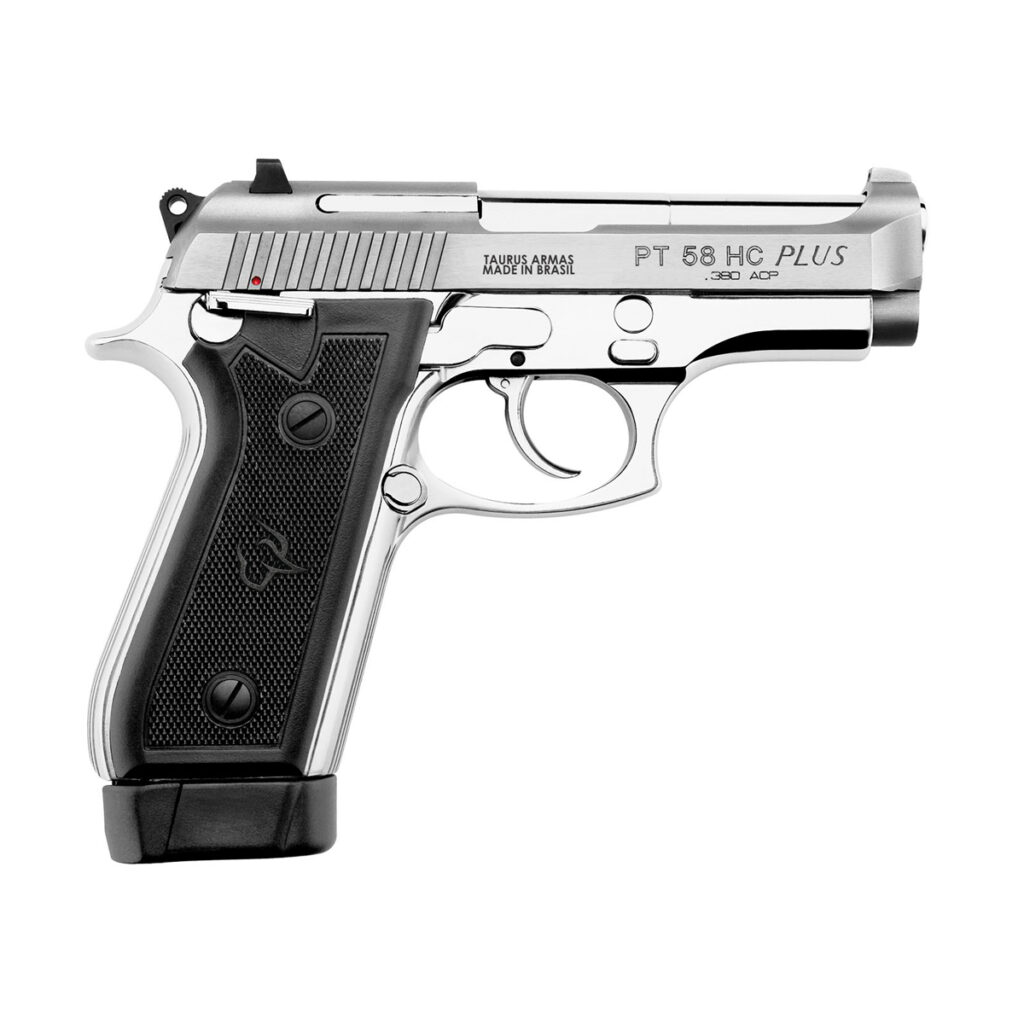 Pistola Taurus PT58 HC Plus Cal. .380 Inox (3 Carregadores)