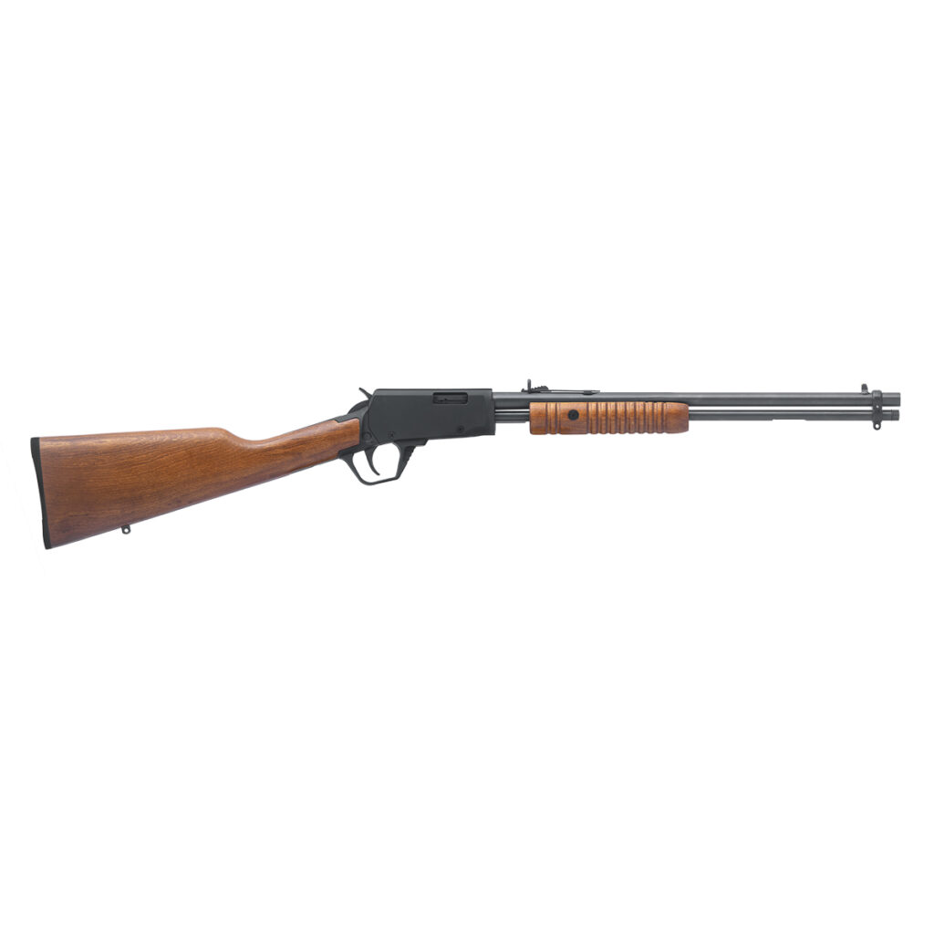 Rifle CBC Pump Action .22 LR Cano 18" Oxidado Madeira
