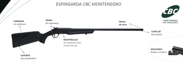 Espingarda CBC Montenegro Calibre 28 – Cano 28″