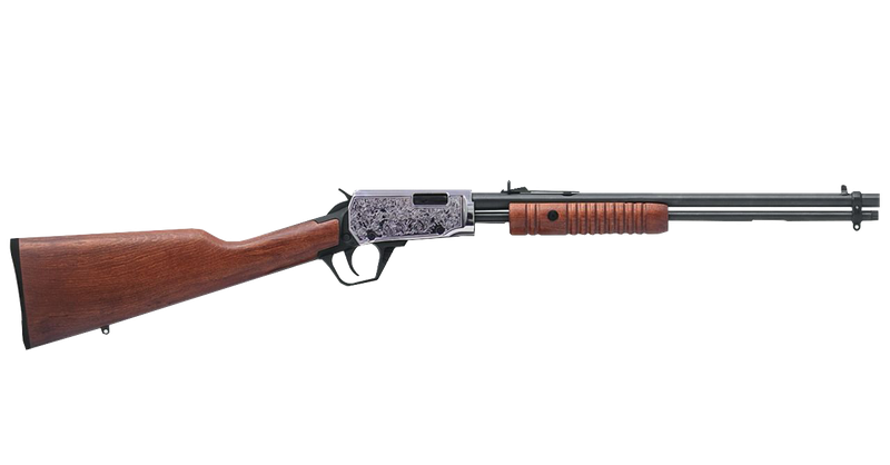 Rifle CBC Pump Action 18” Série Classic Oxidado Coronha de Madeira Cal. .22 LR