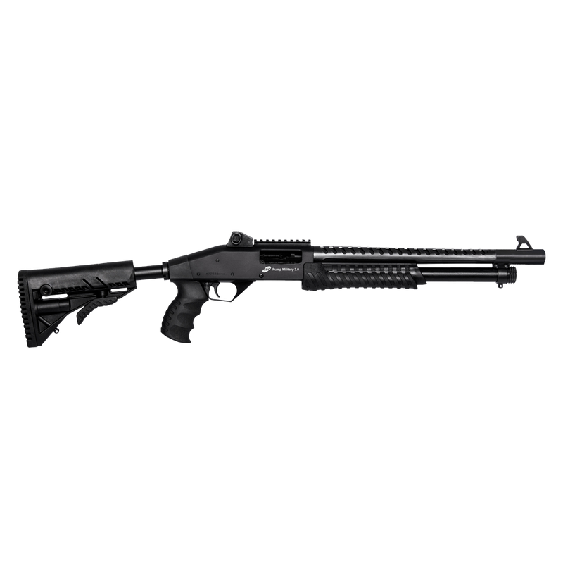 Espingarda CBC Military 3.0 Coronha Retrátil Calibre 12 / 16” com Acessórios