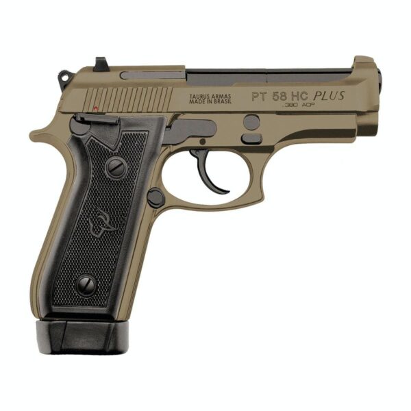 Pistola Taurus PT58 HC Plus Cal. .380 CPC FDE (Marrom)