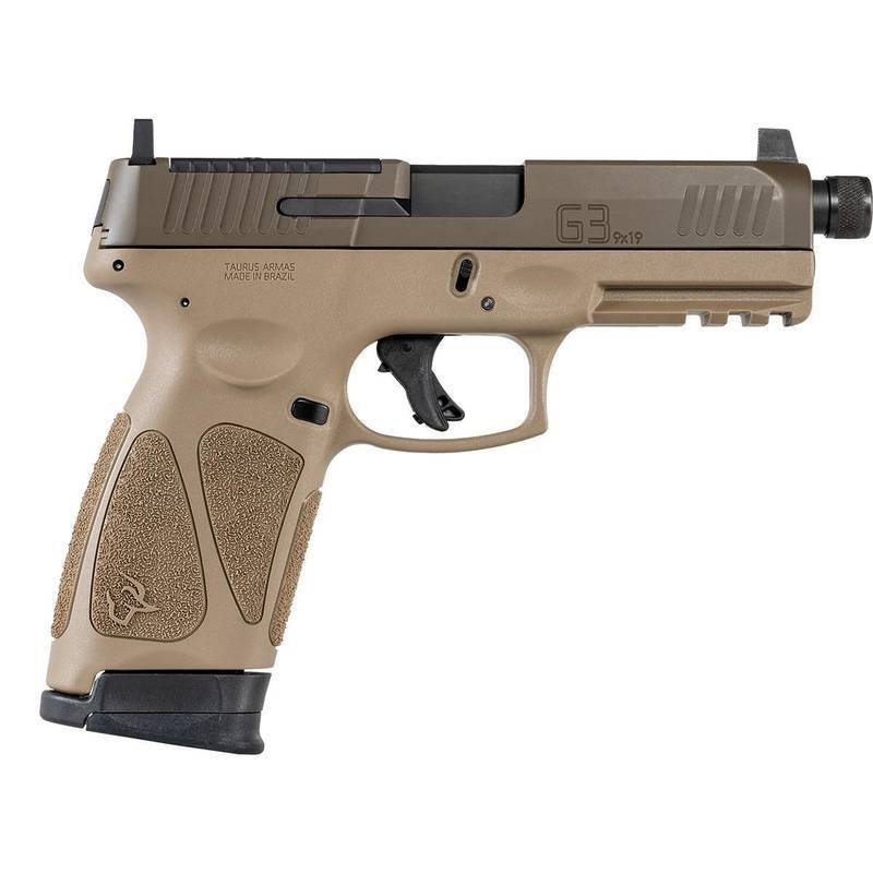 Pistola Taurus G3 Tactica Cal. 9mm Carbono Cerakote