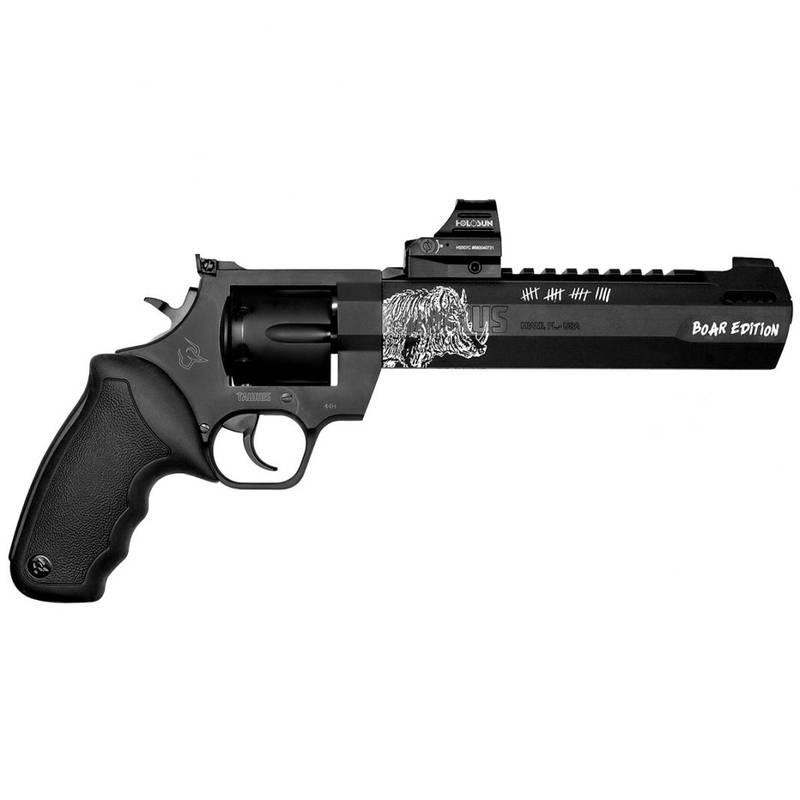 Revólver Taurus RT44H/5 Cal. .44 Mag 8 3/4" Carbono Fosco Boar Edition acompanha red dot