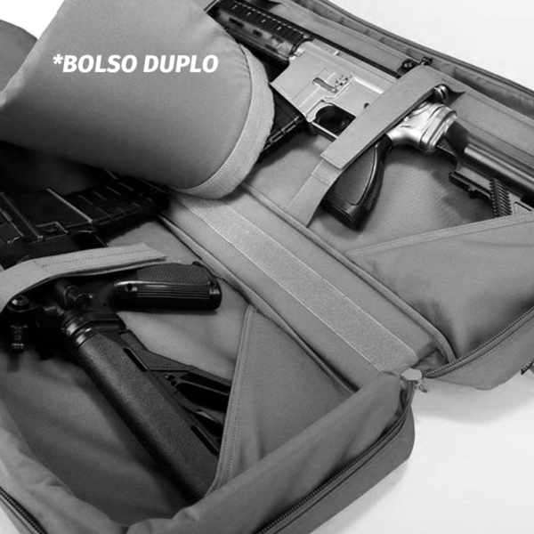 Bolsa Tática Bolsos Duplos Camuflado Black AVB GN-9013-36-D