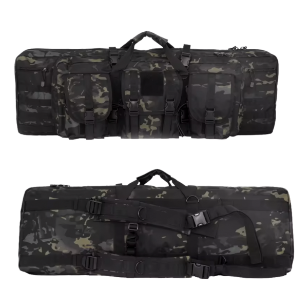 Bolsa Tática Bolsos Duplos Camuflado Black AVB GN-9013-36-D