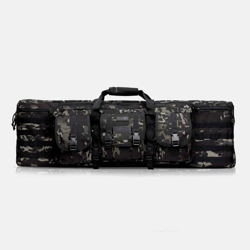Bolsa Tática Bolsos Duplos Camuflado Black AVB GN-9013-36-D