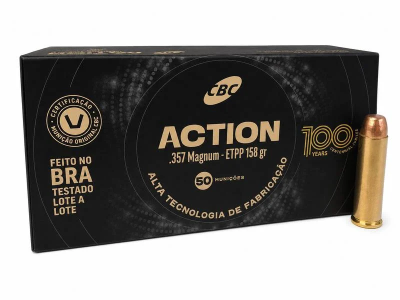 Munição CBC .357 Mag ETPP 158gr 100 Anos