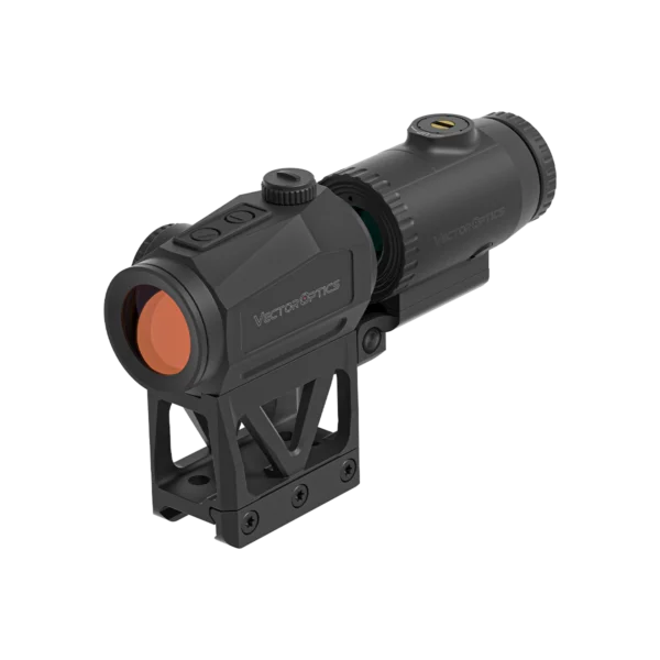 Kit Red Dot Vector Optics Scrapper 1x25 MRT + Magnificador Paragon 3x com Montagem Picatinny