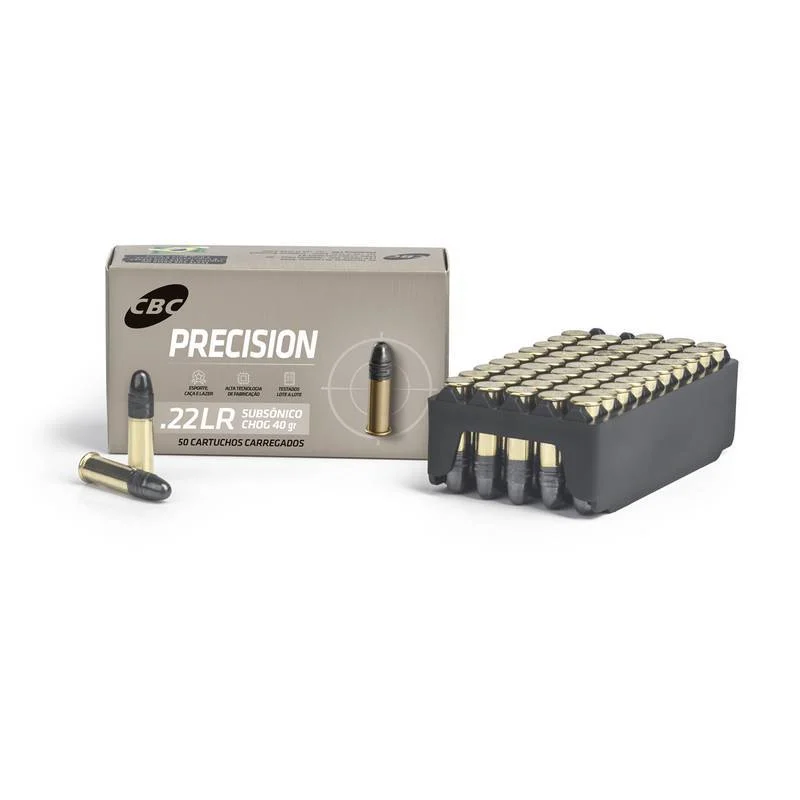 Munição CBC Cart .22 LR CHOG 40gr Precision Subsônico