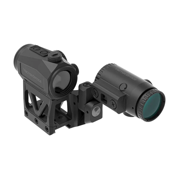 Kit Red Dot Vector Optics Scrapper 1x25 MRT + Magnificador Paragon 3x com Montagem Picatinny