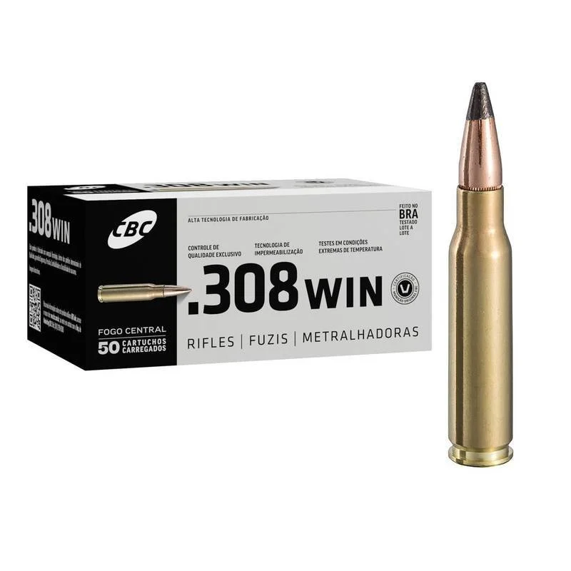 Munição CBC .308 Win EXPT 180gr Hunting