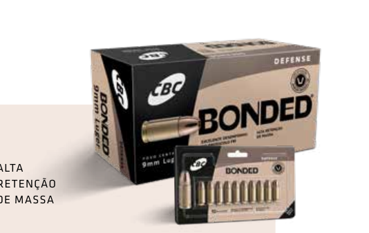 Munição CBC 9mm LGR +P EXPO 147gr Bonded