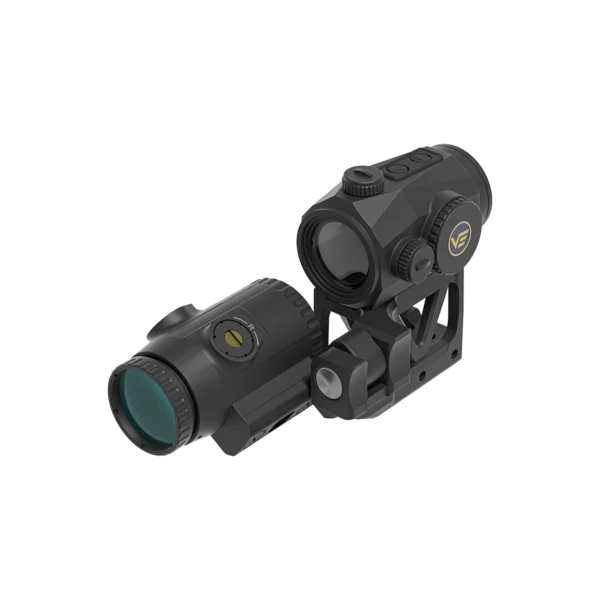Kit Red Dot Vector Optics Scrapper 1x25 MRT + Magnificador Paragon 3x com Montagem Picatinny