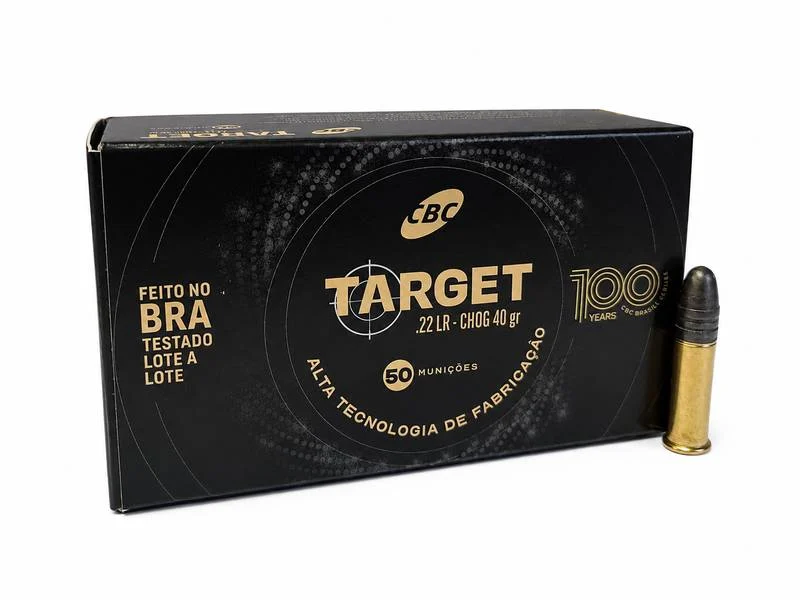 Munição CBC Cart CBC .22 LR CHOG 40gr Target 100 Anos